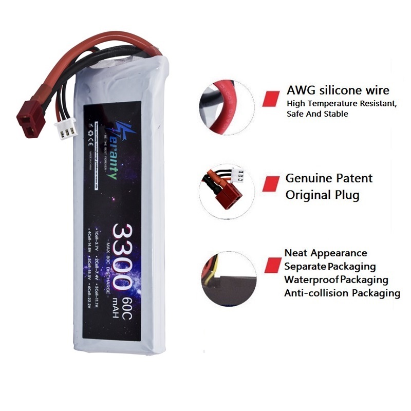 Batería LiPo 2S 7,4 V 3300mAh  - Drone Rc Leading reseña y precio