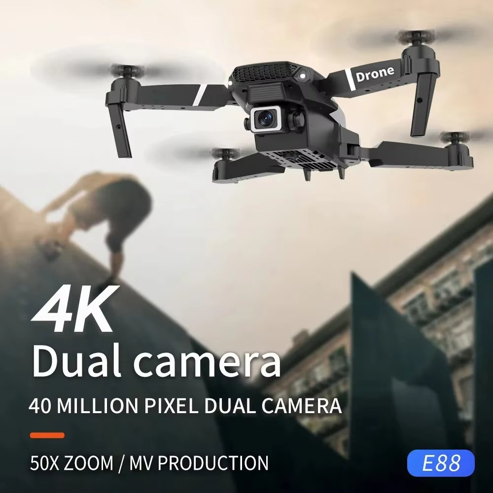 Dron Profesional 2026 6K Gran  - Drone E88 Rc Quadcopter reseña y precio